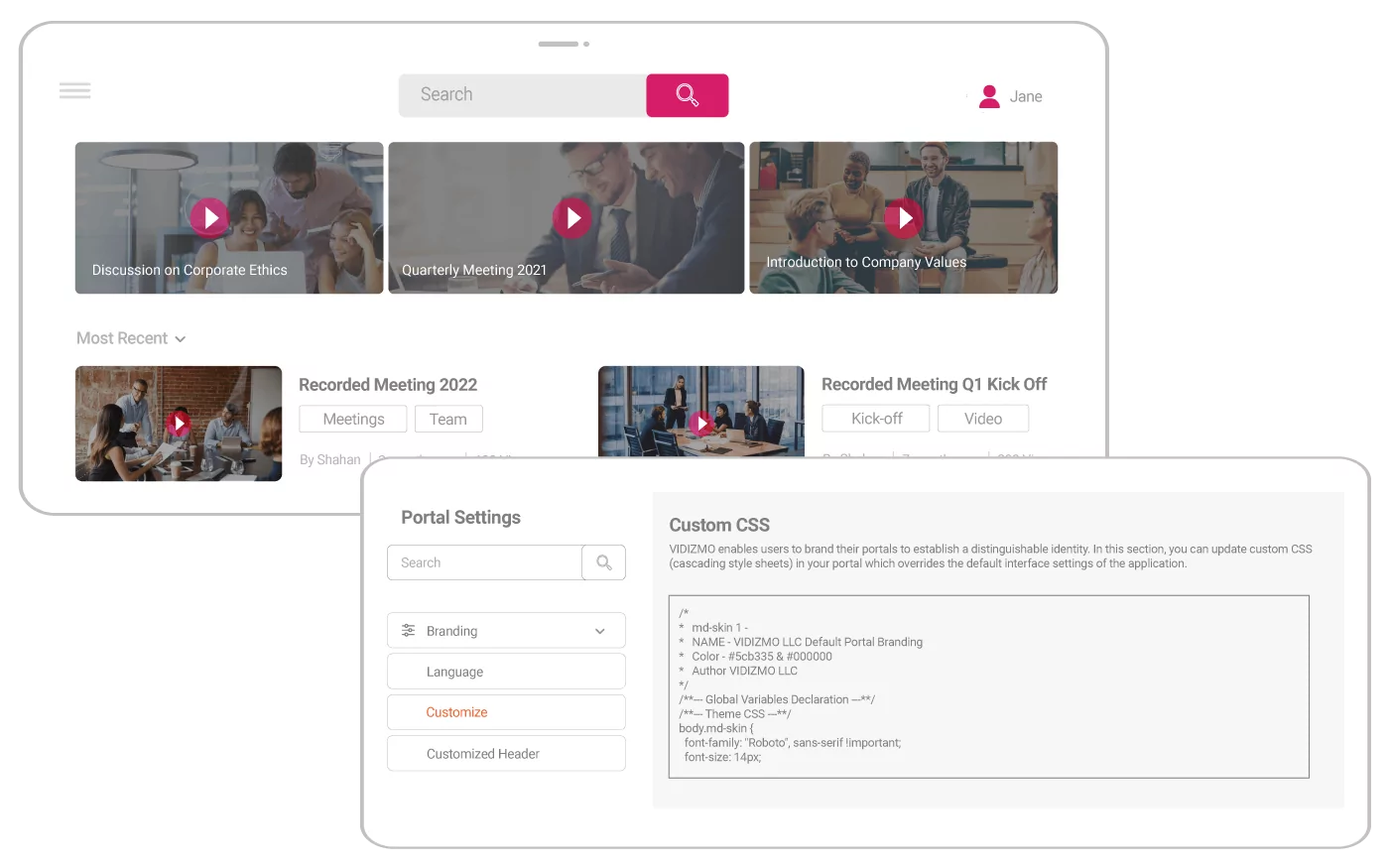 Redesign Video Portal for Customized Experience