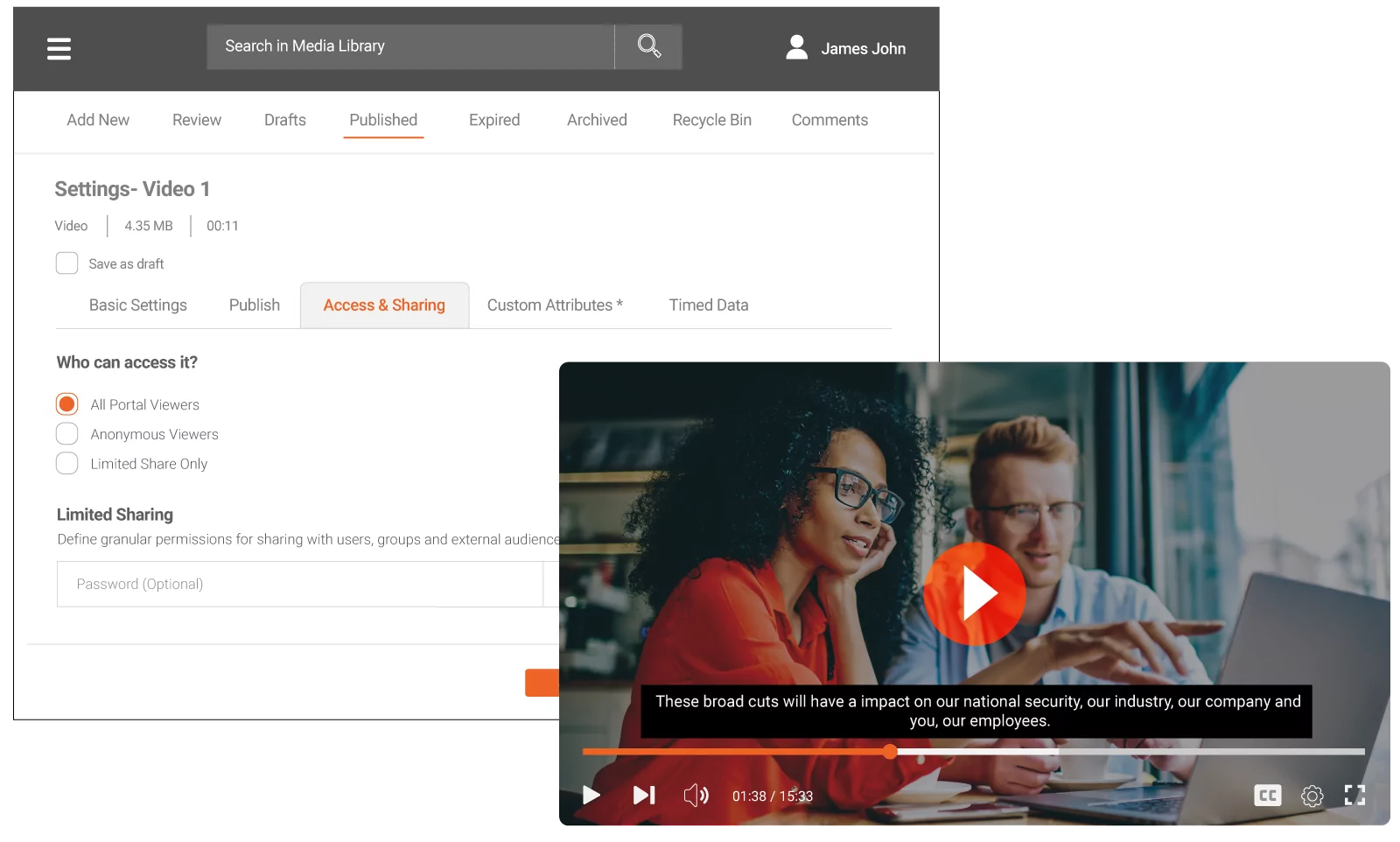 Publicly Stream Video for External Corporate Communications